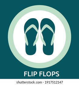 Flip Flops. Hand-drawn vector illustration on white background