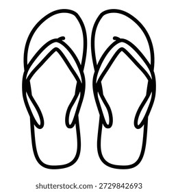 Flip flops icon for casual beach footwear