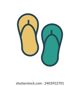 Flip flops icon design template