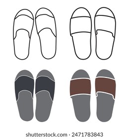 flip flops icon design vector illustration template