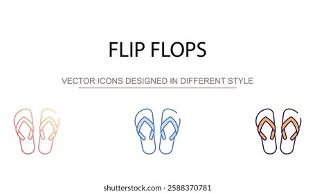 Flip Flops icon design with white background stock illustration