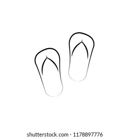 flip flops icon. Element of anti aging icon for mobile concept and web apps. Doodle style flip flops icon can be used for web and mobile on white background