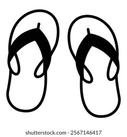 Flip Flops Icon Element For Design