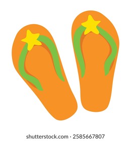 Flip flops icon. Flat illustration of flip flops icon for web design