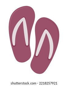 flip flops icon flat isolated