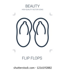 flip flops icon. high quality line flip flops icon on white background. from beauty collection flat trendy vector flip flops symbol. use for web and mobile