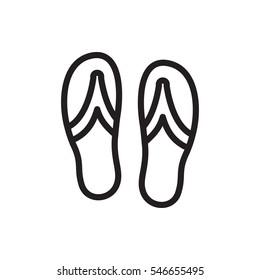 flip flops icon illustration isolated vector sign symbol