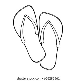 flip flops icon image 