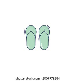 flip flops Icon Isolated On White Background