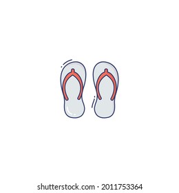 flip flops Icon Isolated On White Background