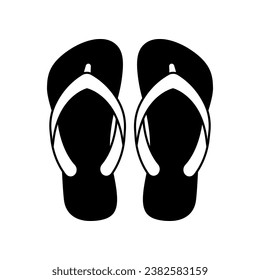 Icono Flip flops aislado en fondo blanco