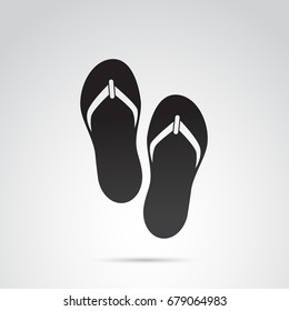 Flip flops icon isolated on white background.