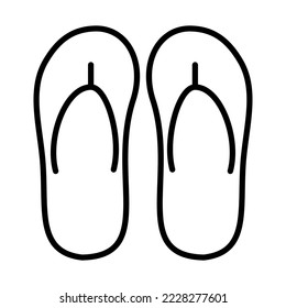 Flip Flops Icon Logo Design Vector Template Illustration Sign And Symbol Pixels Perfect