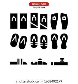flip flops icon or logo isolated sign symbol vector illustration - Collection of high quality black style vector icons
