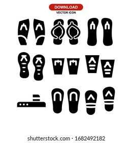 flip flops icon or logo isolated sign symbol vector illustration - Collection of high quality black style vector icons
