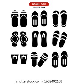 flip flops icon or logo isolated sign symbol vector illustration - Collection of high quality black style vector icons
