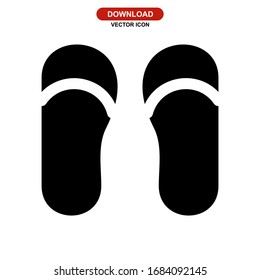 flip flops icon or logo isolated sign symbol vector illustration - high quality black style vector icons
