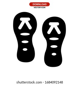 flip flops icon or logo isolated sign symbol vector illustration - high quality black style vector icons
