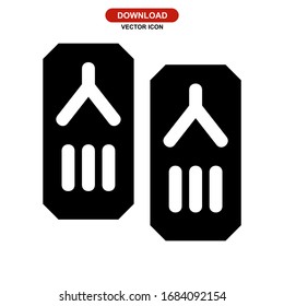 flip flops icon or logo isolated sign symbol vector illustration - high quality black style vector icons
