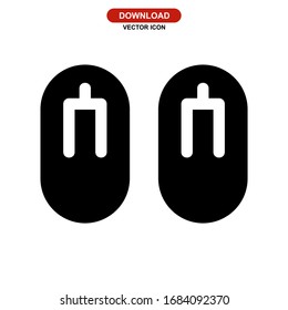 Flip-Flops-Symbol oder Logo einzeln auf Zeichen Vektorillustration Illustration - hochwertige Vektorsymbole im schwarzen Stil

