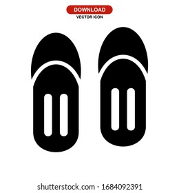 flip flops icon or logo isolated sign symbol vector illustration - high quality black style vector icons
