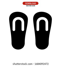 flip flops icon or logo isolated sign symbol vector illustration - high quality black style vector icons
