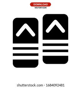 flip flops icon or logo isolated sign symbol vector illustration - high quality black style vector icons

