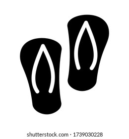 flip flops icon or logo isolated sign symbol vector illustration - high quality black style vector icons
