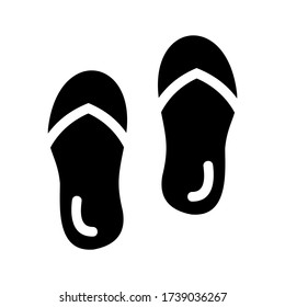flip flops icon or logo isolated sign symbol vector illustration - high quality black style vector icons
