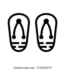 flip flops icon or logo isolated sign symbol vector illustration - high quality black style vector icons
