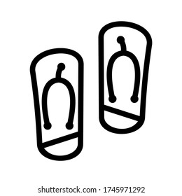 flip flops icon or logo isolated sign symbol vector illustration - high quality black style vector icons
