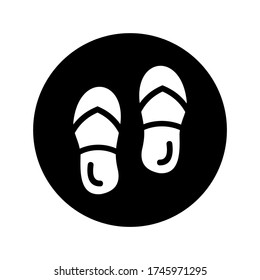 flip flops icon or logo isolated sign symbol vector illustration - high quality black style vector icons
