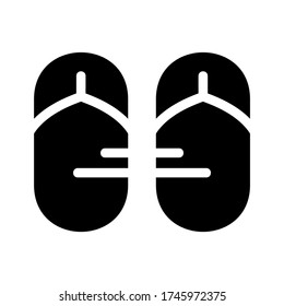 flip flops icon or logo isolated sign symbol vector illustration - high quality black style vector icons
