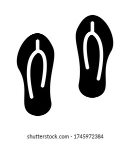 flip flops icon or logo isolated sign symbol vector illustration - high quality black style vector icons
