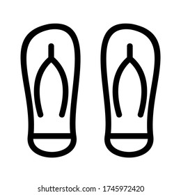 flip flops icon or logo isolated sign symbol vector illustration - high quality black style vector icons
