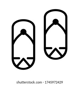 flip flops icon or logo isolated sign symbol vector illustration - high quality black style vector icons
