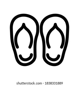 flip flops icon or logo isolated sign symbol vector illustration - high quality black style vector icons
