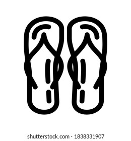 flip flops icon or logo isolated sign symbol vector illustration - high quality black style vector icons

