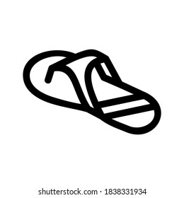 flip flops icon or logo isolated sign symbol vector illustration - high quality black style vector icons
