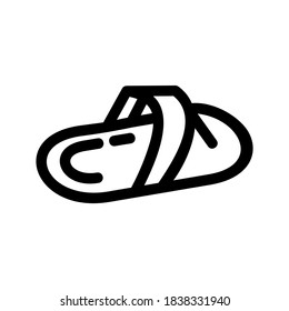 flip flops icon or logo isolated sign symbol vector illustration - high quality black style vector icons
