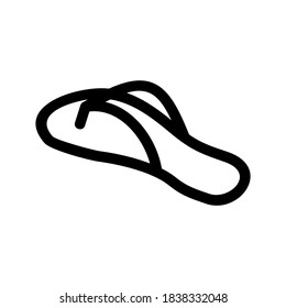 flip flops icon or logo isolated sign symbol vector illustration - high quality black style vector icons
