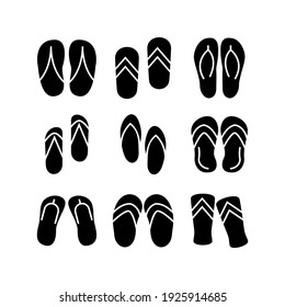 flip flops icon or logo isolated sign symbol vector illustration - Collection of high quality black style vector icons
