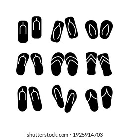 flip flops icon or logo isolated sign symbol vector illustration - Collection of high quality black style vector icons
