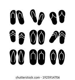 flip flops icon or logo isolated sign symbol vector illustration - Collection of high quality black style vector icons
