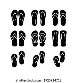 flip flops icon or logo isolated sign symbol vector illustration - Collection of high quality black style vector icons
