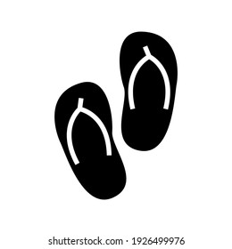 flip flops icon or logo isolated sign symbol vector illustration - high quality black style vector icons
