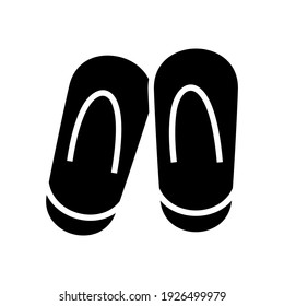 flip flops icon or logo isolated sign symbol vector illustration - high quality black style vector icons

