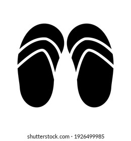 flip flops icon or logo isolated sign symbol vector illustration - high quality black style vector icons
