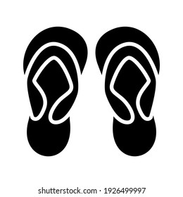 flip flops icon or logo isolated sign symbol vector illustration - high quality black style vector icons
