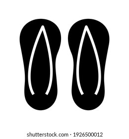 flip flops icon or logo isolated sign symbol vector illustration - high quality black style vector icons
